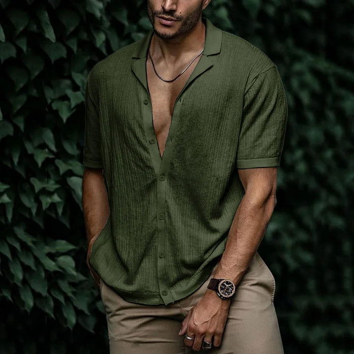 Perry | Men Casual Short Sleeve Button Shirt