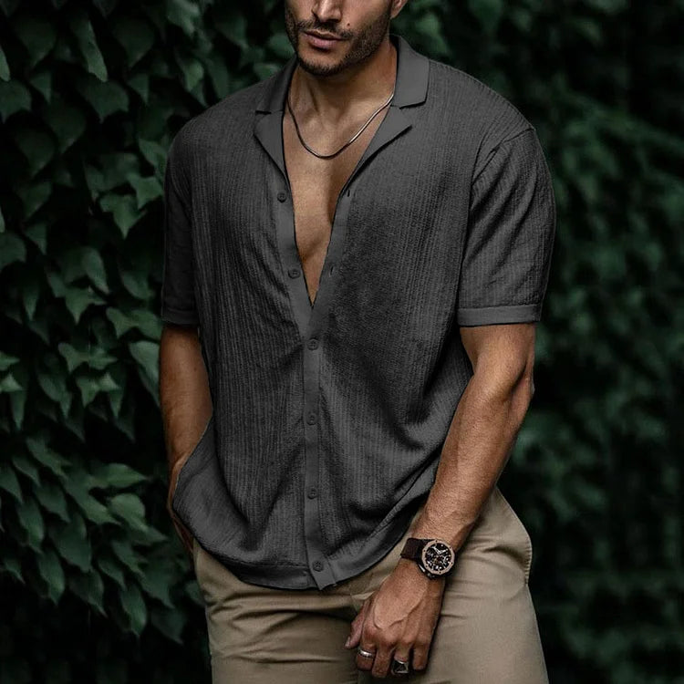 Perry | Men Casual Short Sleeve Button Shirt
