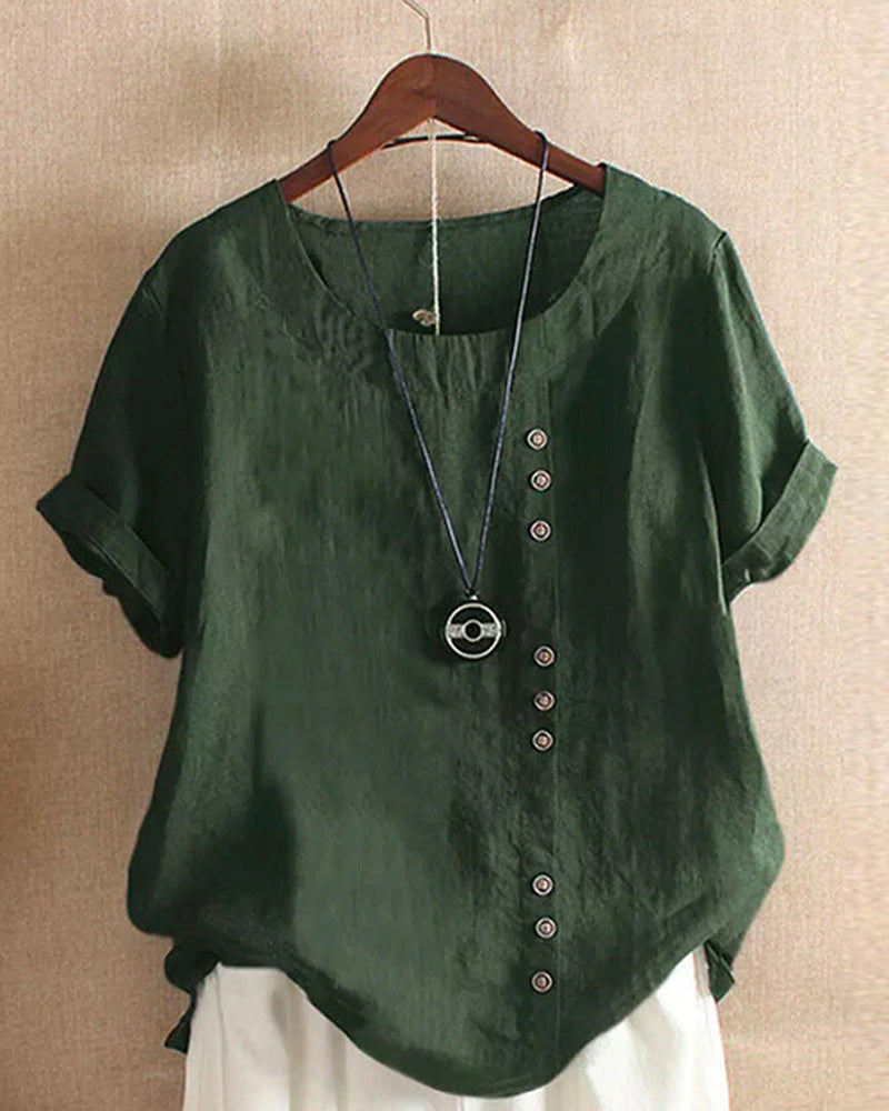 Beatrice | Women Summer Button Detail casual blouse