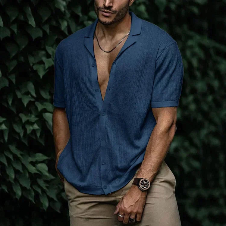 Perry | Men Casual Short Sleeve Button Shirt