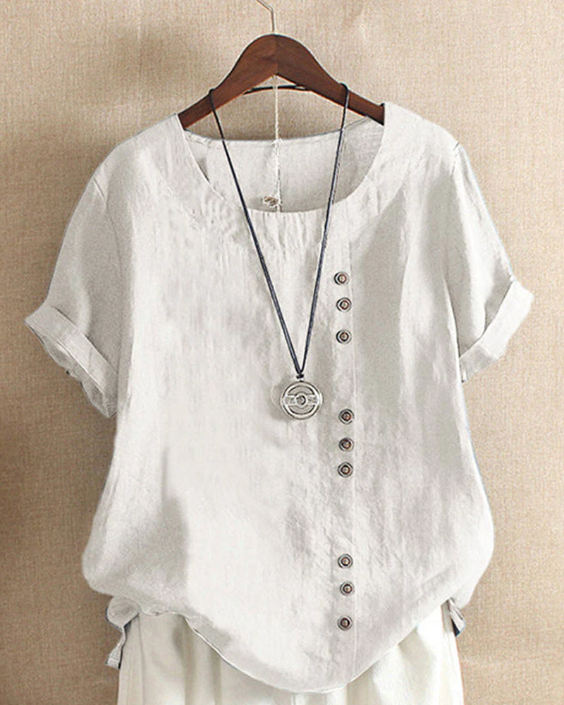 Beatrice | Women Summer Button Detail casual blouse