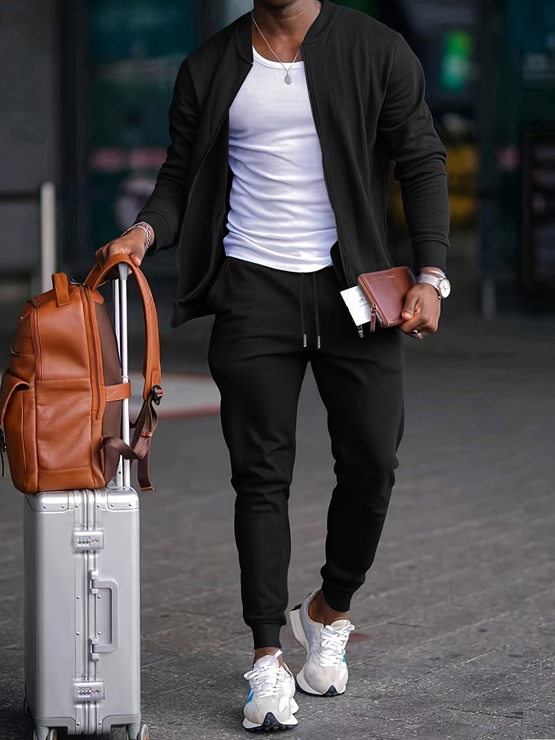 Sutton | Men's Casual Travel Tracksuit with Zipper Jacket