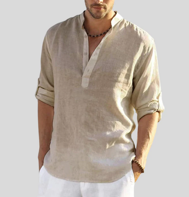 Carson | Men Casual Button Placket Long Sleeve Shirt