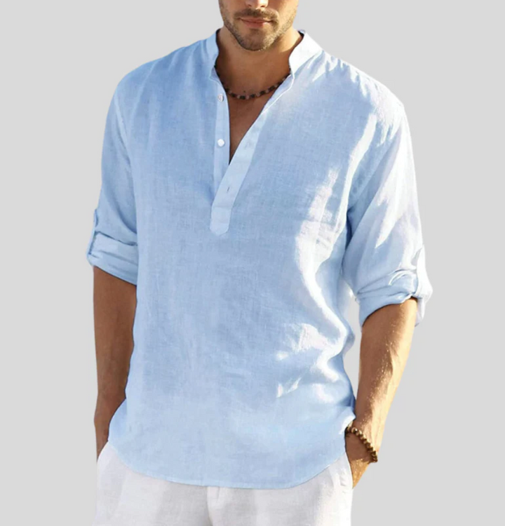 Carson | Men Casual Button Placket Long Sleeve Shirt