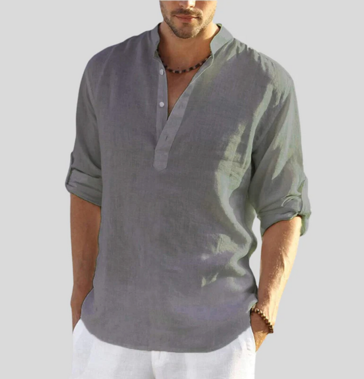 Carson | Men Casual Button Placket Long Sleeve Shirt