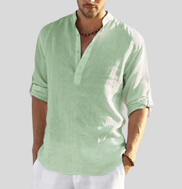 Carson | Men Casual Button Placket Long Sleeve Shirt