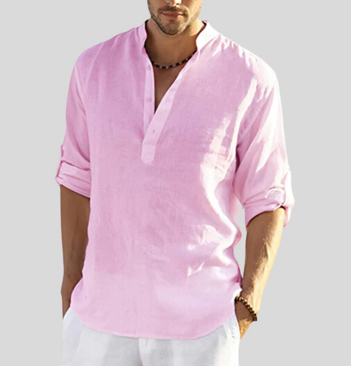 Carson | Men Casual Button Placket Long Sleeve Shirt