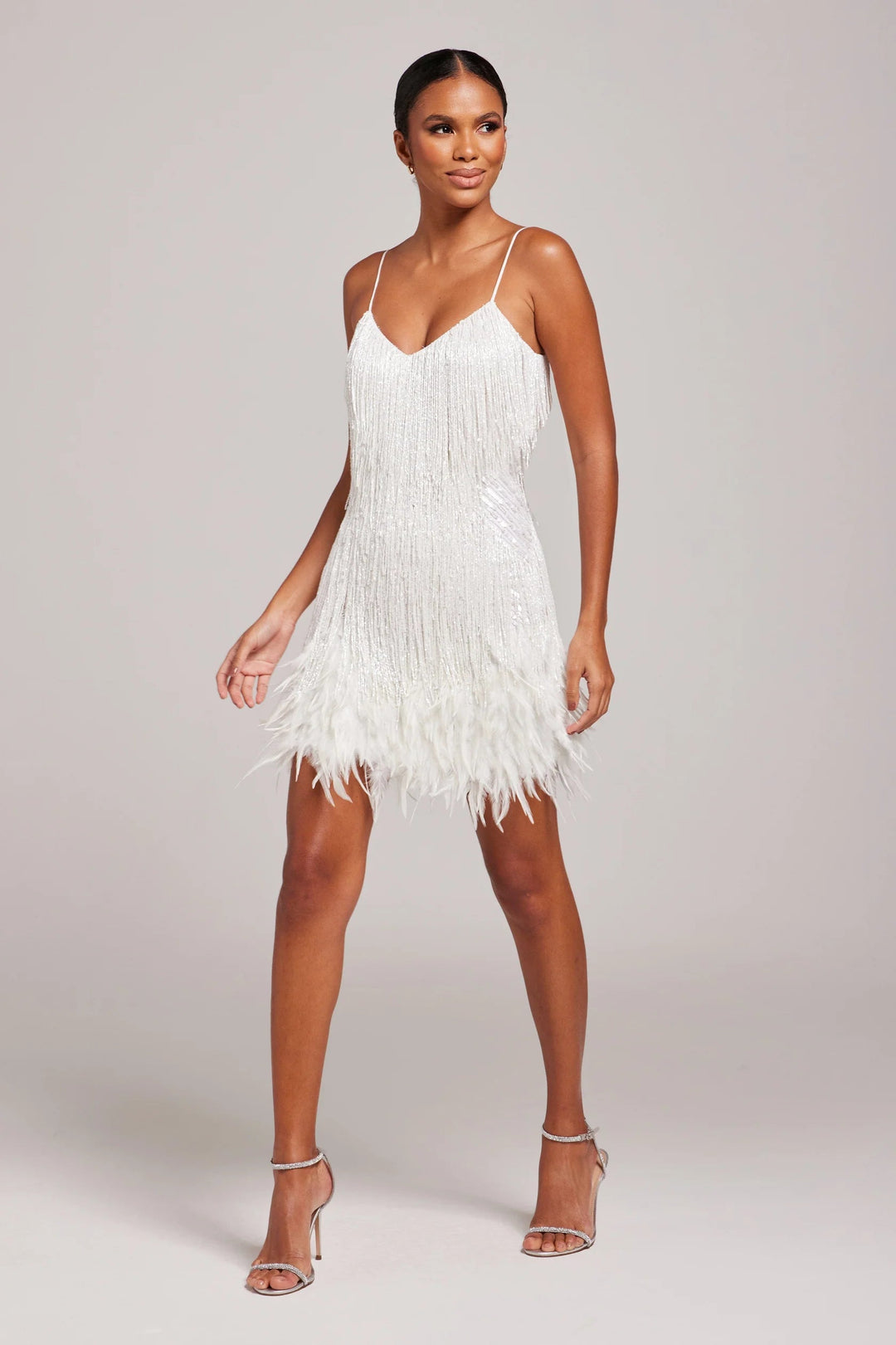 Margaret | Women Cocktail dress with Fringe Feathers