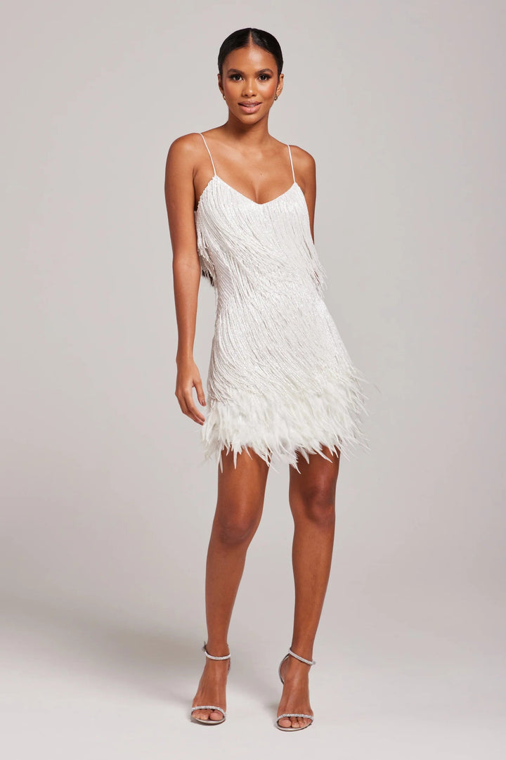 Margaret | Women Cocktail dress with Fringe Feathers