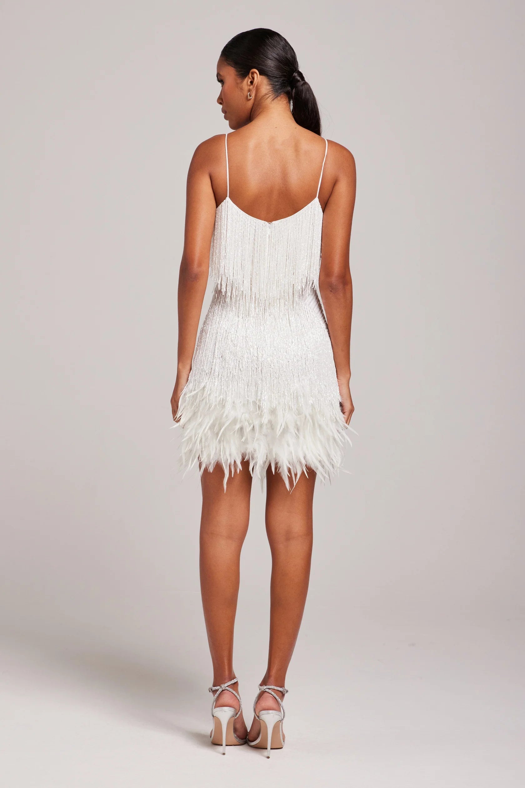 Margaret | Women Cocktail dress with Fringe Feathers