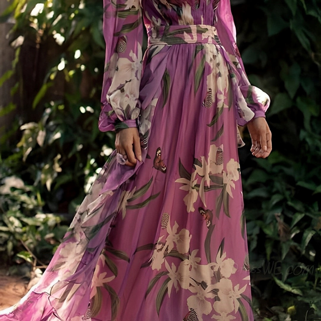 Abigail | Women's Comfortable Floral V-Neck Maxi Dress