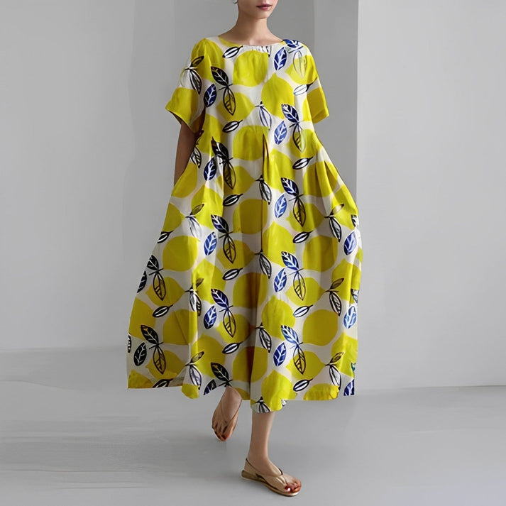 Jacklyn | Women Relaxed styl Flower Midi dress