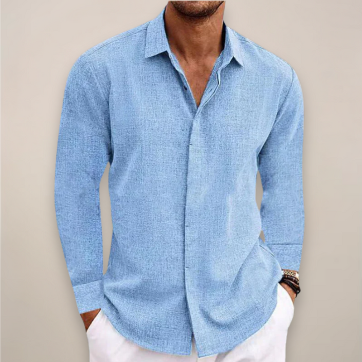 Titus | Men's Linen Long Sleeve Button-Up Shirt