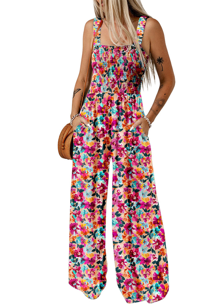 Florence | Women's Elegant Spring Floral Wide-Leg Jumpsuit