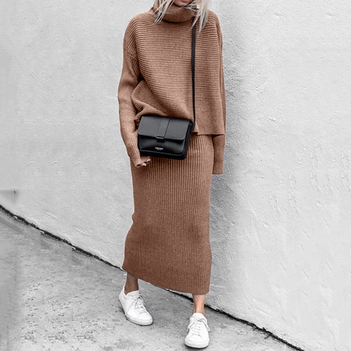 Natalie | Women Cozy Pullover i skirt set