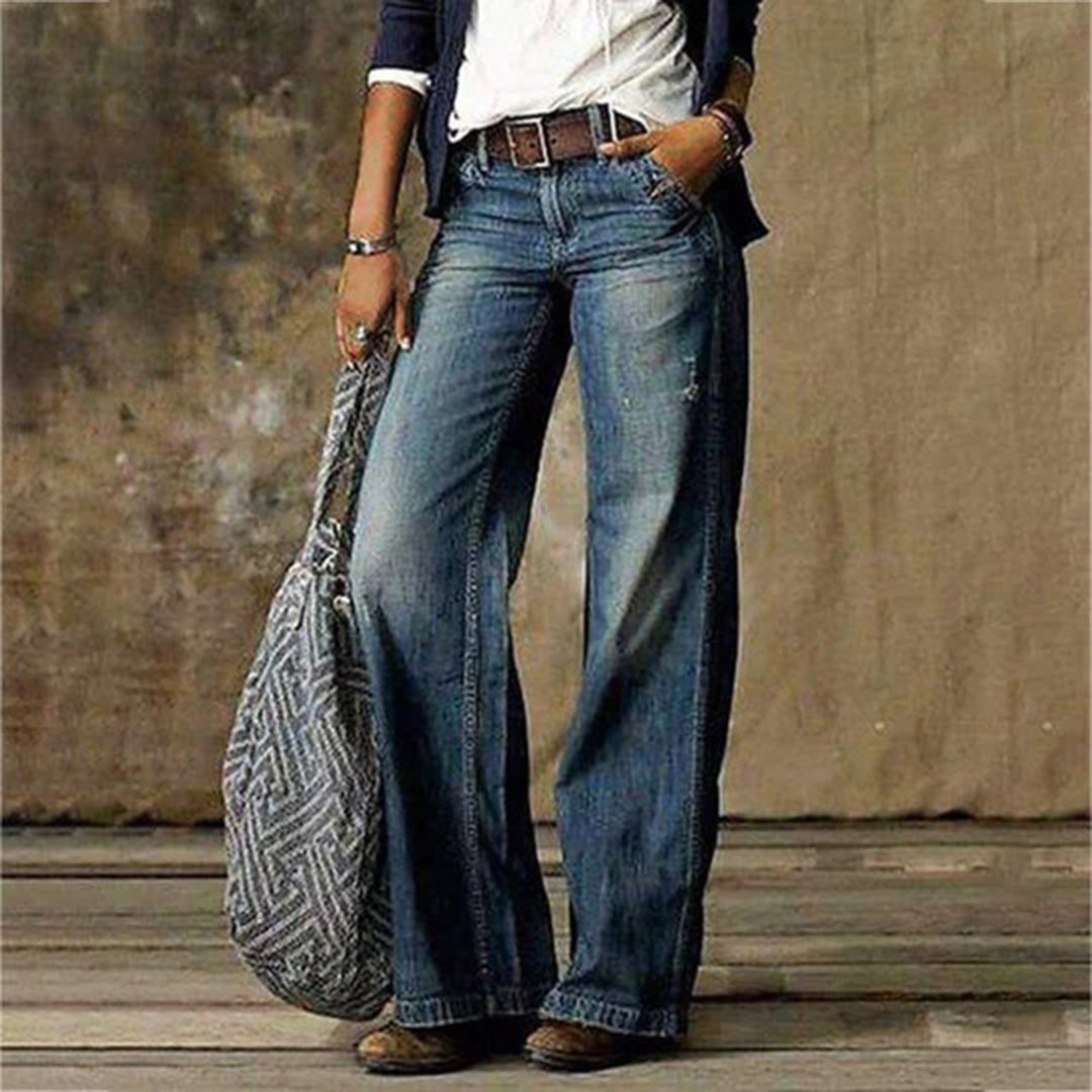 Ruby | Women Trendy High-Waisted Wide-Leg jeans