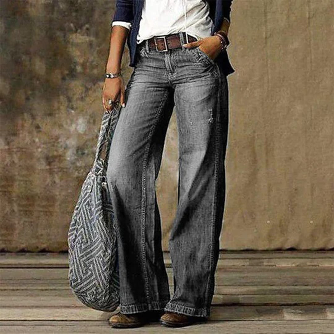 Ruby | Women Trendy High-Waisted Wide-Leg jeans