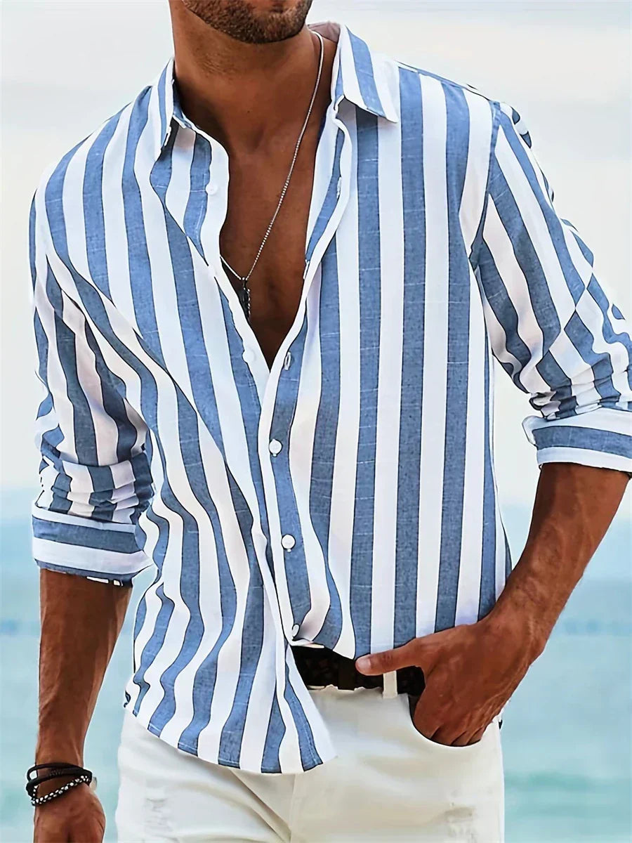 Rian | Men's Summer Striped Relaxed Shirt