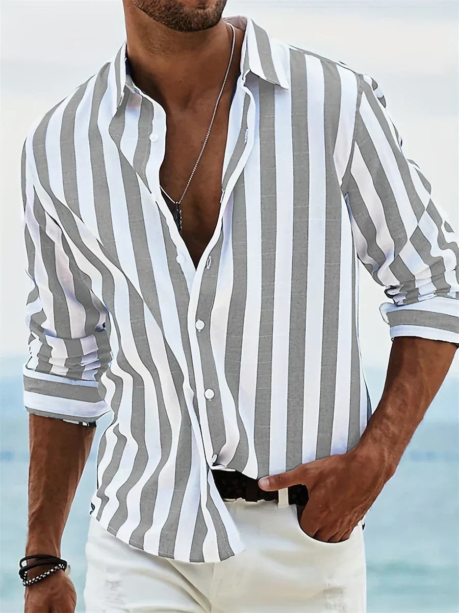 Rian | Men's Summer Striped Relaxed Shirt