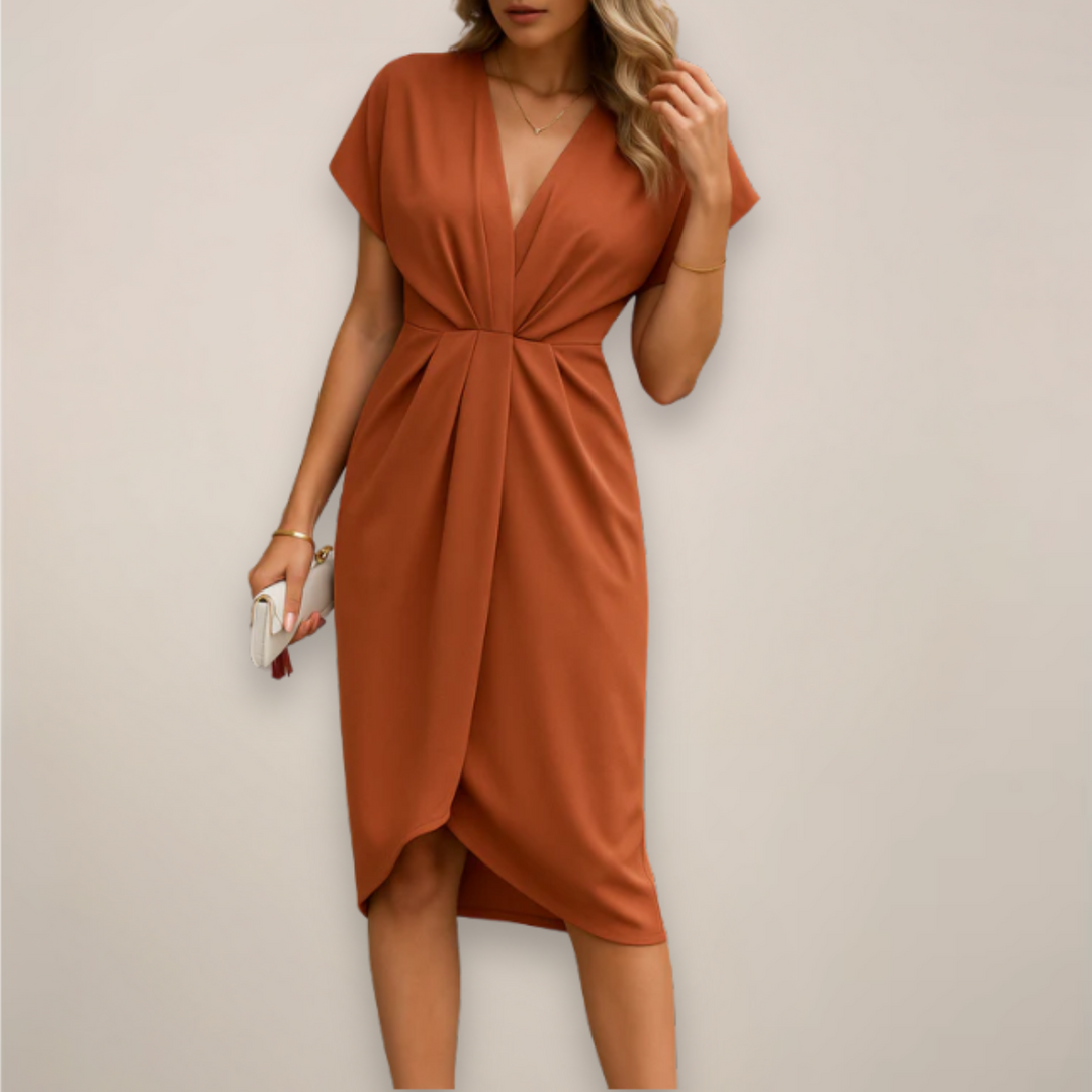 Charlotte | Women's Midi Wrap Occasion Dress
