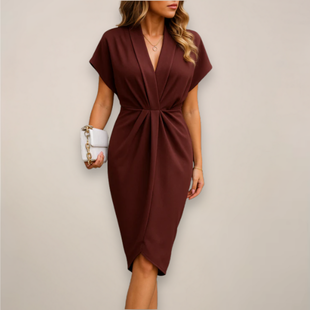 Charlotte | Women's Midi Wrap Occasion Dress