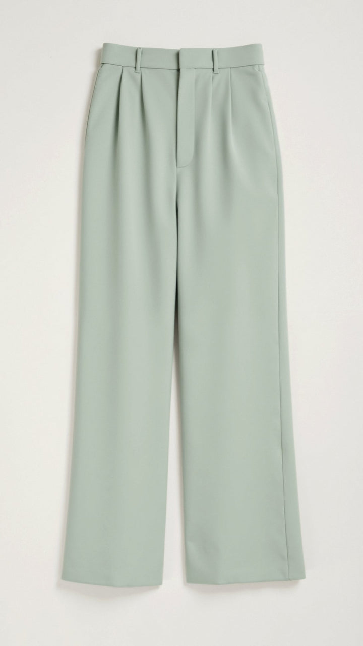 Caroline | Women's High Waisted Wide Leg Trousers