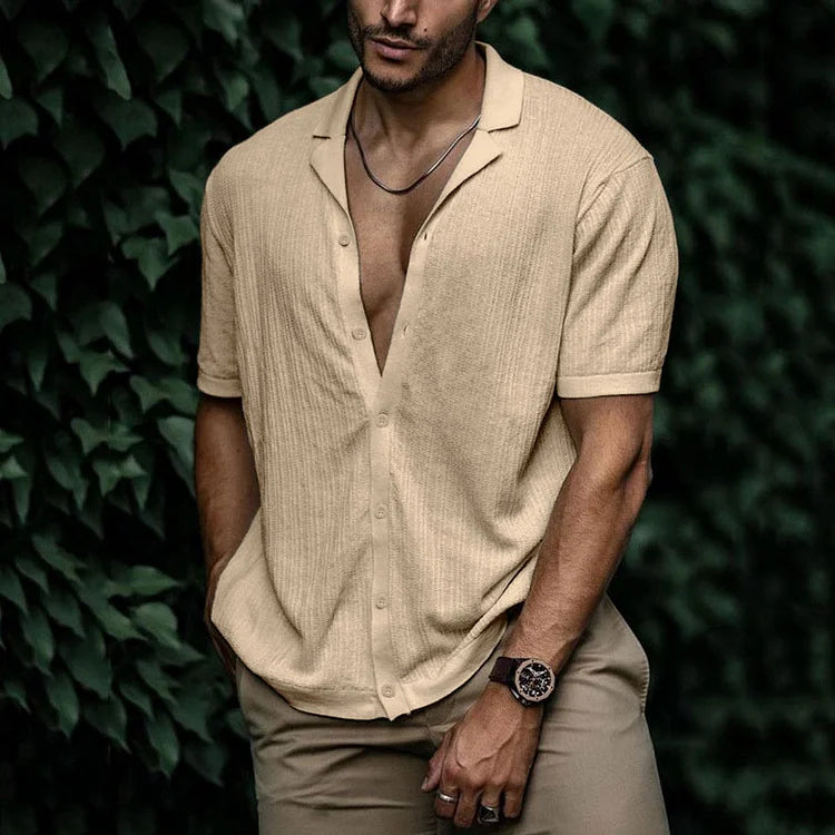 Perry | Men Casual Short Sleeve Button Shirt
