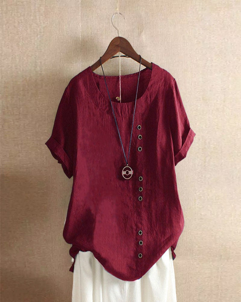 Beatrice | Women Summer Button Detail casual blouse