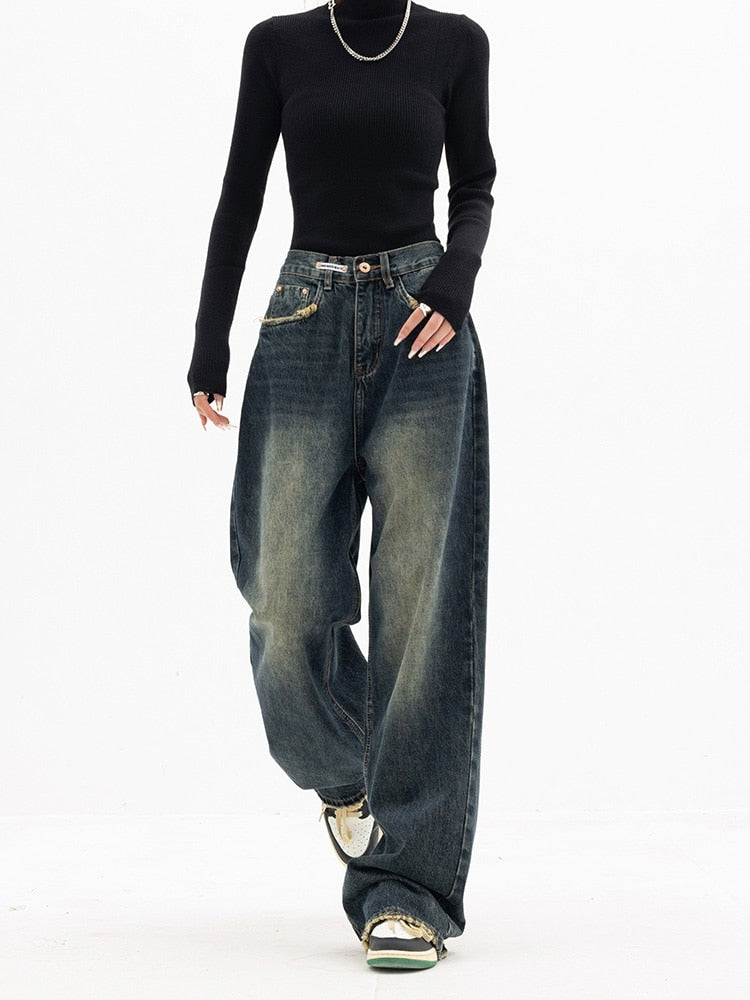 Patricia | Women Trendy High-Waisted Wide-Leg jeans