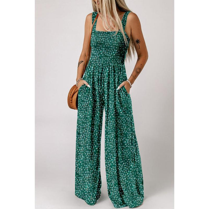 Florence | Women elegant Spring floral Wide-Leg Jumpsuit