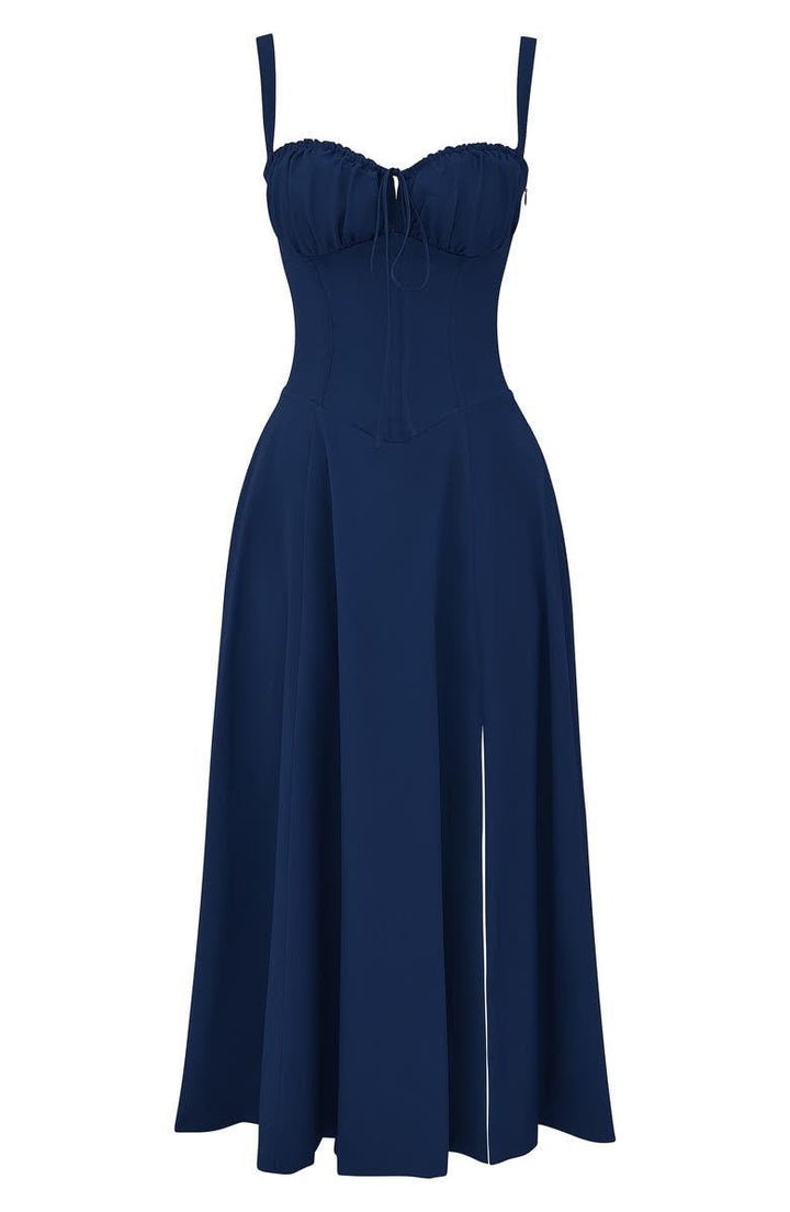 Bonnie | Kwiatowa elegancka sukienka gorsetowa midi - zdjęcie 20